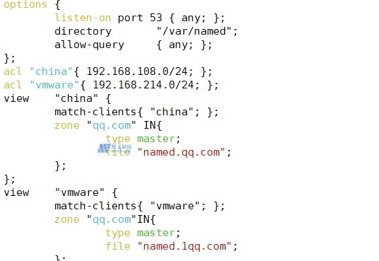 DNS分离解析技术练习
