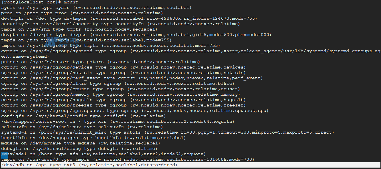 Linux新增磁盘、分区、格式化和自动挂载