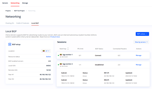 如何使用本地BGP路由创建高可用性集群