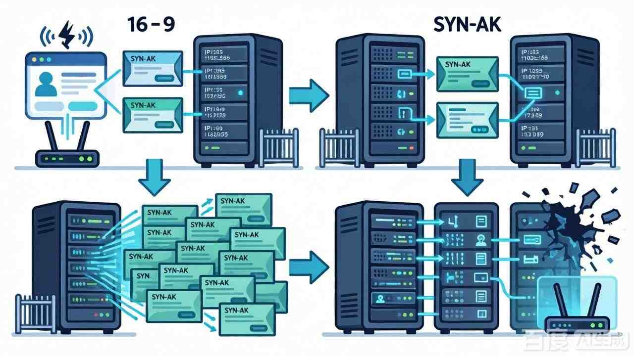 美国服务器SYN Flood攻击从攻击原理到防御实战深度解析