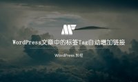 WordPress 文章中的标签Tag自动增加链接